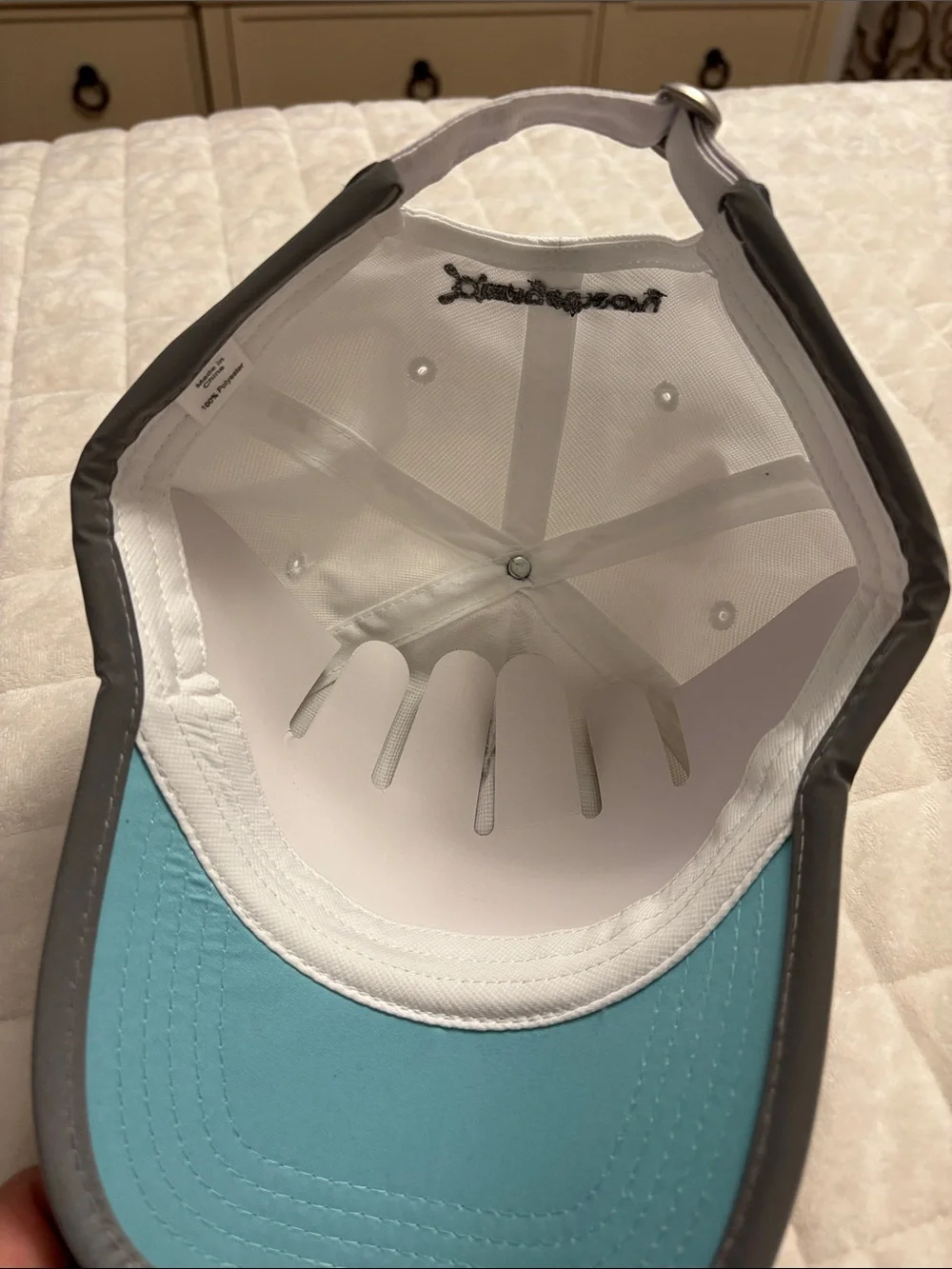 Orangetheory White Hat with Orange Logo and Gray Trim